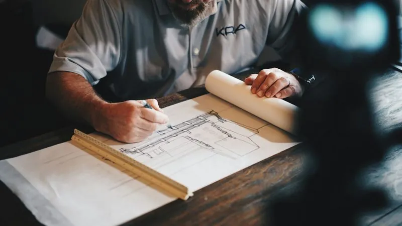 Architectural blueprints and drawings