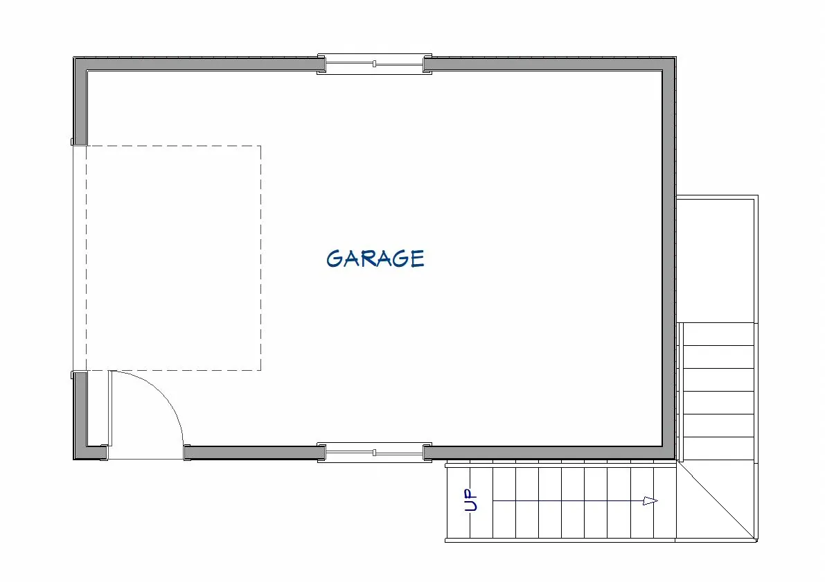Cabin garage floor plan