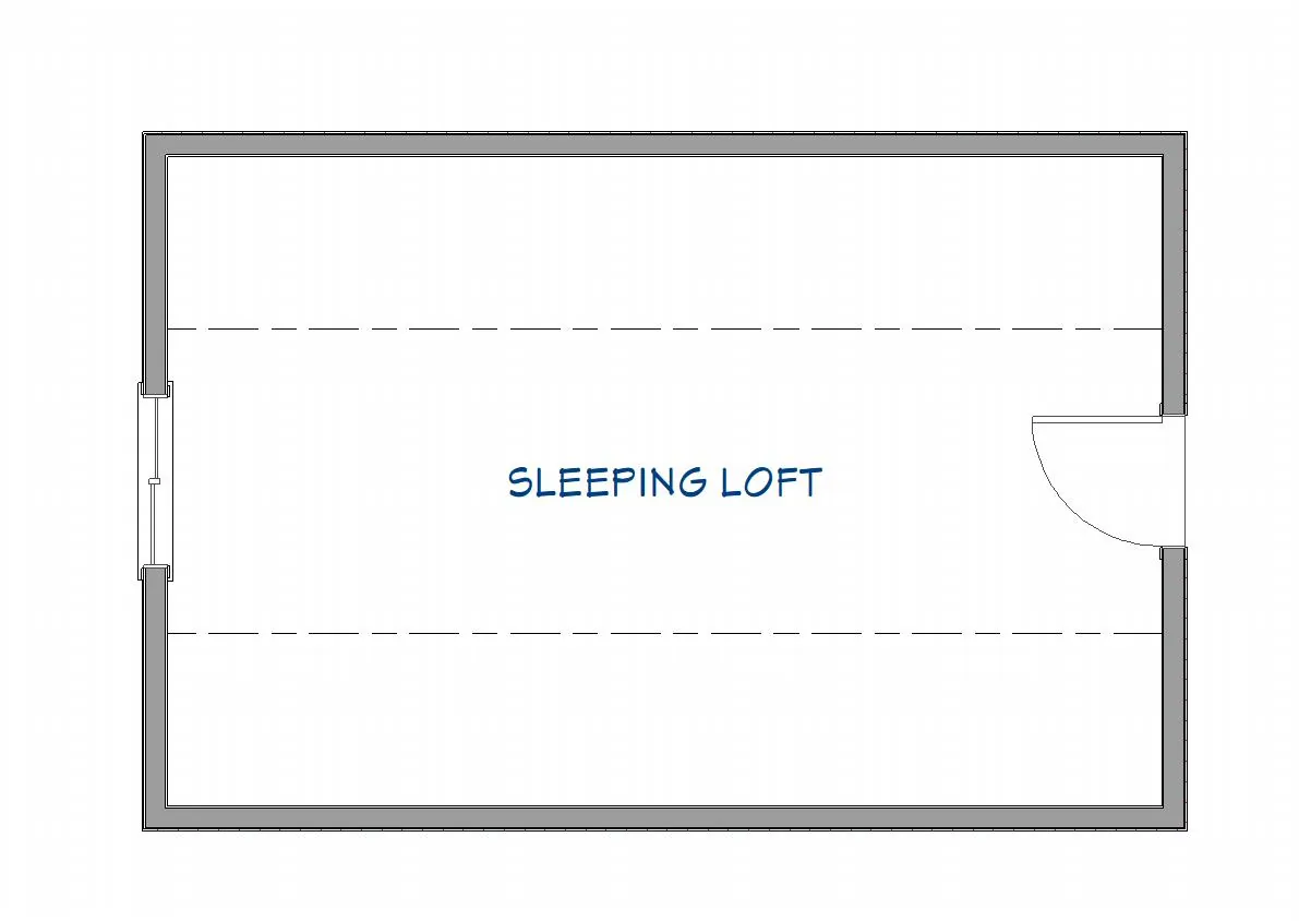 Cabin sleeping loft floor plan